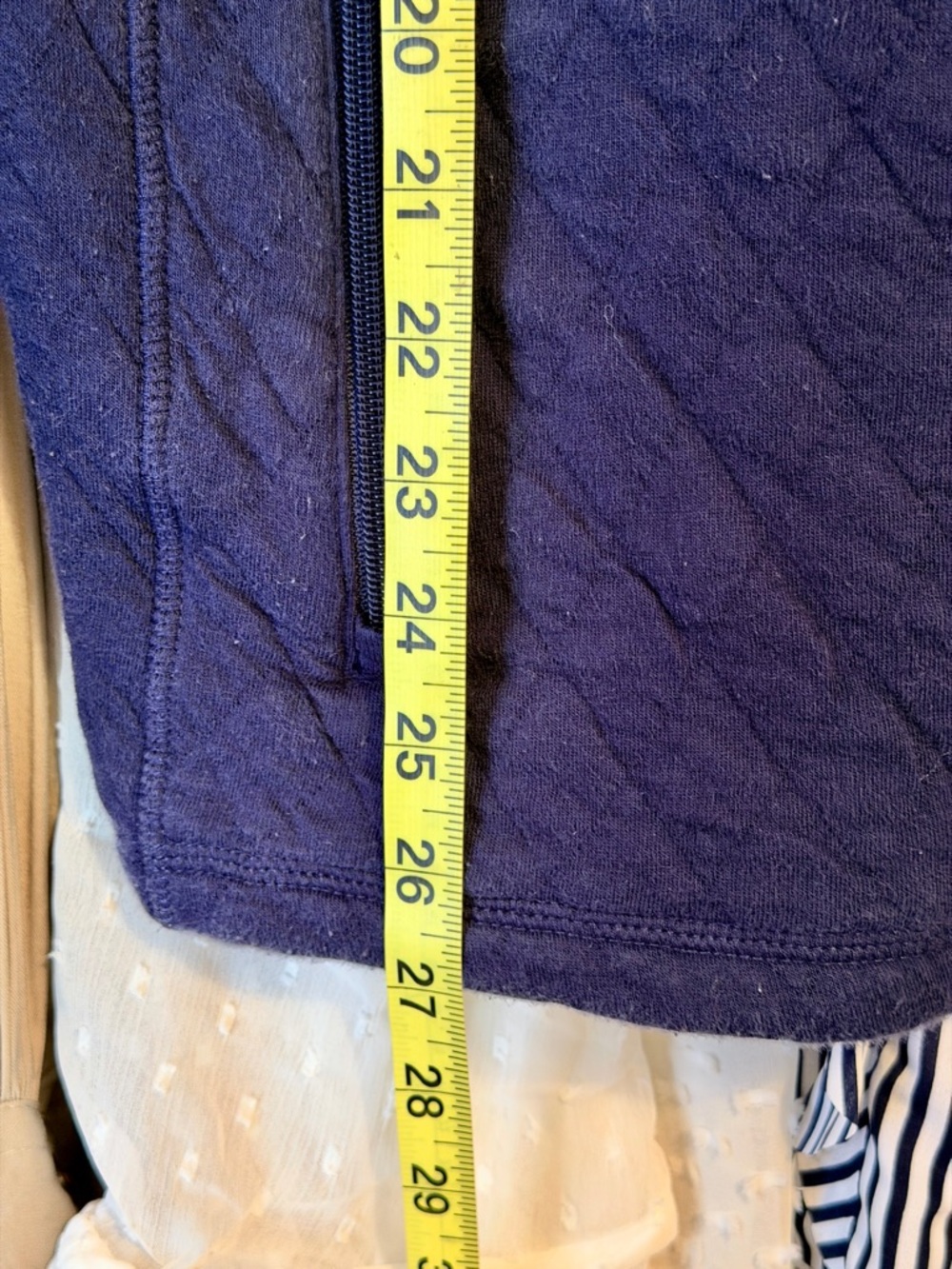 J. Crew Quilted Half-Zip Pullover - Navy Blue - Picture 5 of 9